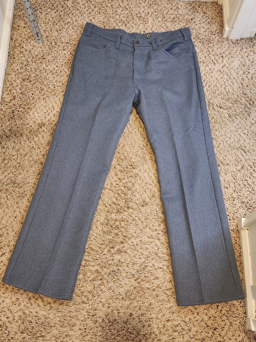 Vintage Levis 90's Pants Slacks Trousers Men's Polyester Crease Disco VTG